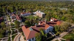 Aerial photo of campus